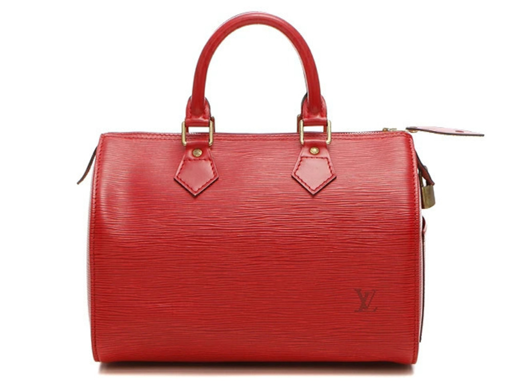 LOUIS VUITTON Speedy Handbag Epi Leather Castilian Red